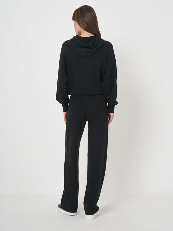Wide leg terry knit pants image number 2