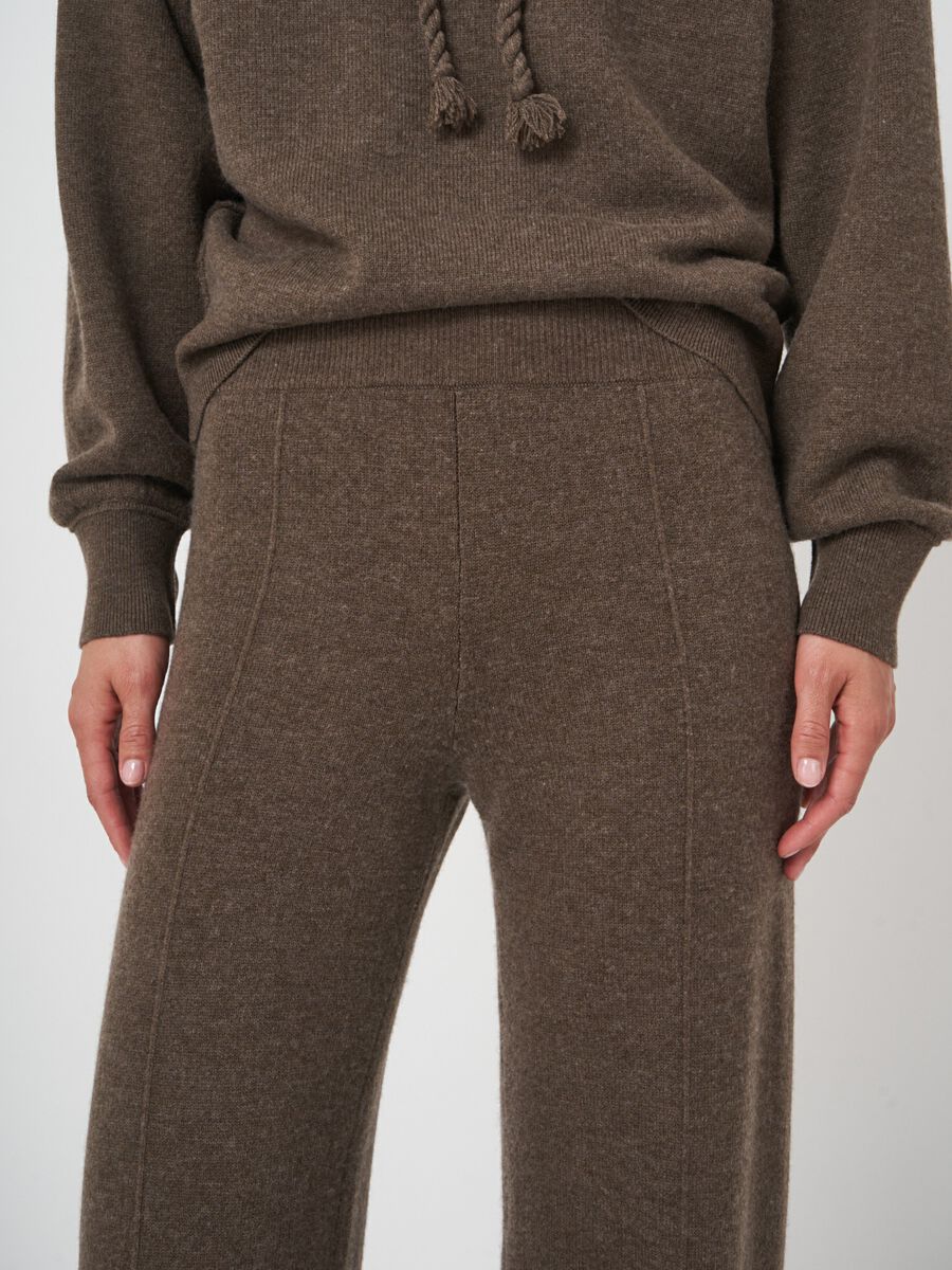 Wijde terry knit pants - luxe ontspanning van repeat image number 1