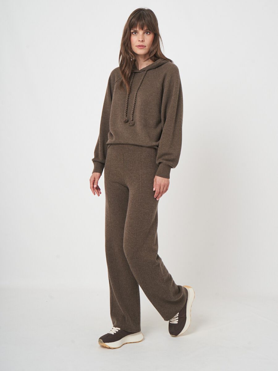 Wijde terry knit pants - luxe ontspanning van repeat image number 2