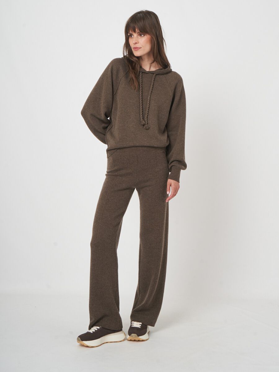 Wijde terry knit pants - luxe ontspanning van repeat image number 3