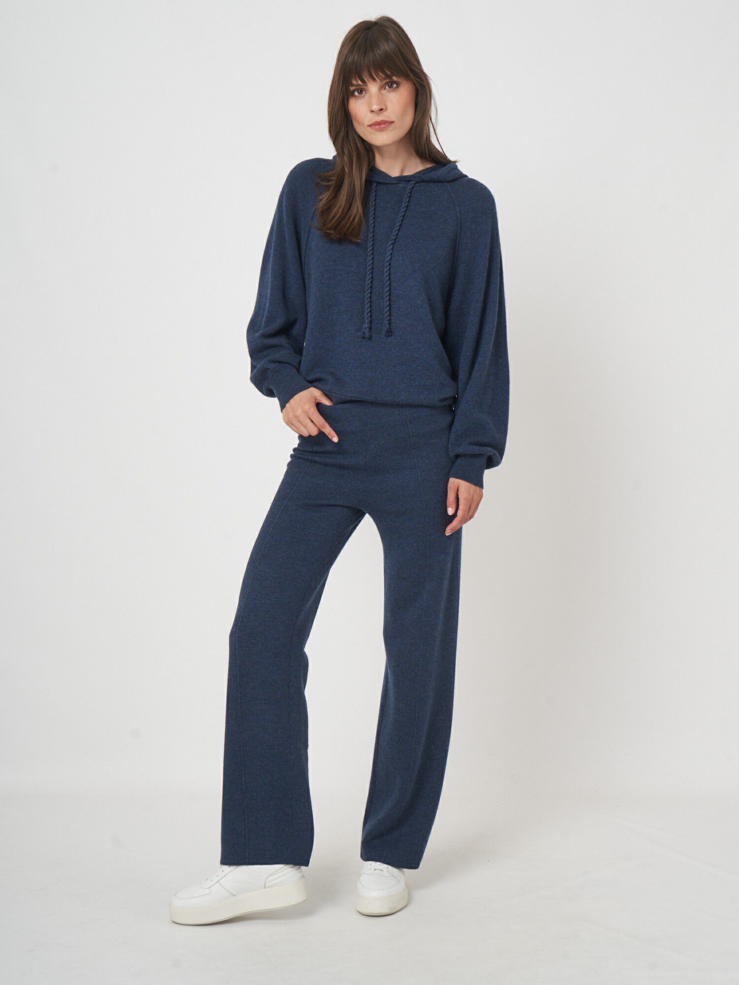 Wijde terry knit pants luxe ontspanning van repeat