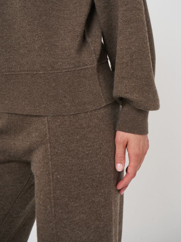 Terry-Strick-Hoodie aus Kaschmir-Mix image number 2