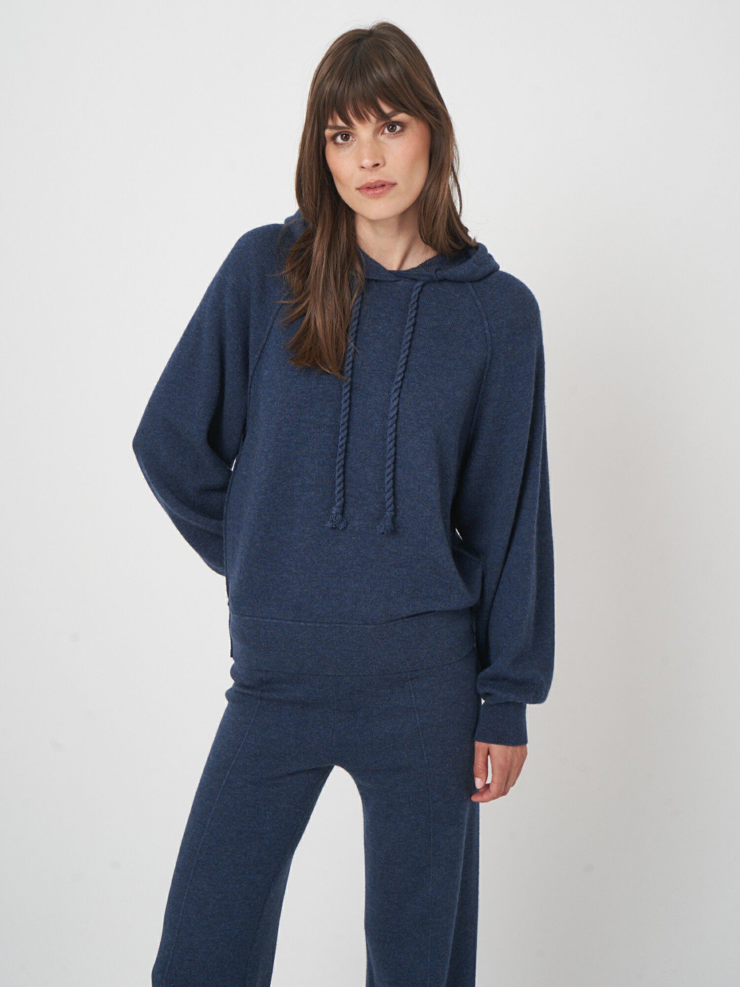 Zachte hoodie met terry breisel comfort stijl