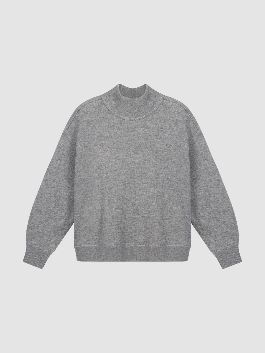 Woll-Kaschmir-Terry-Pullover mit Mock Neck image number 0
