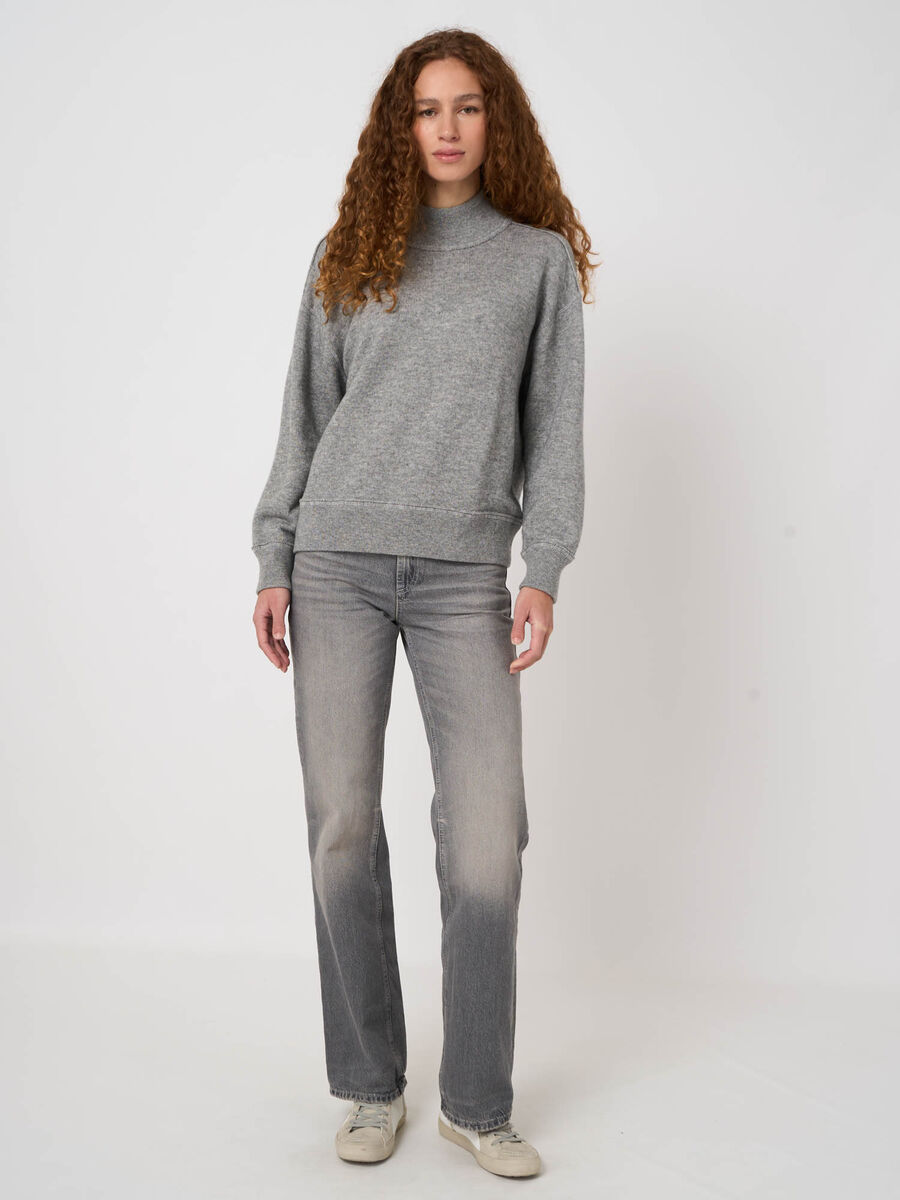 Woll-Kaschmir-Terry-Pullover mit Mock Neck image number 6
