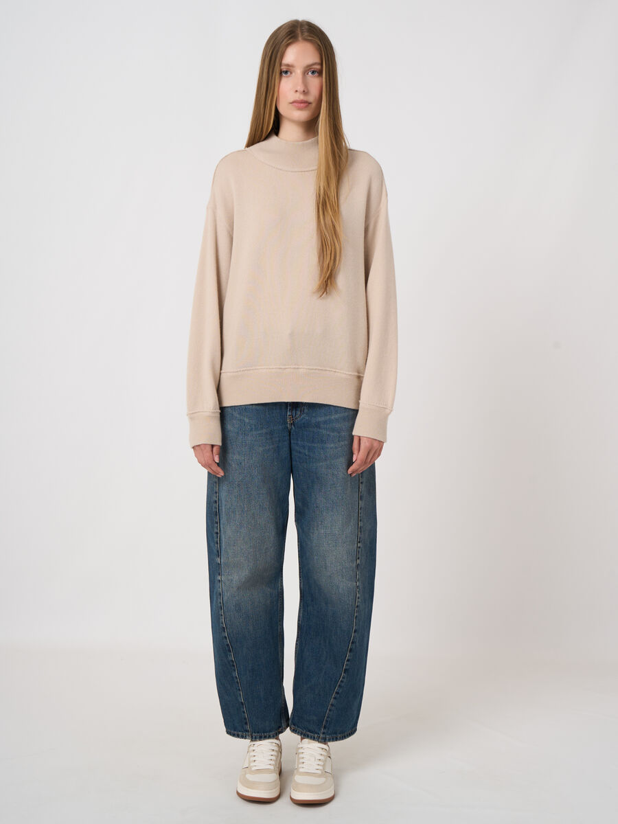 Woll-Kaschmir-Terry-Pullover mit Mock Neck image number 5