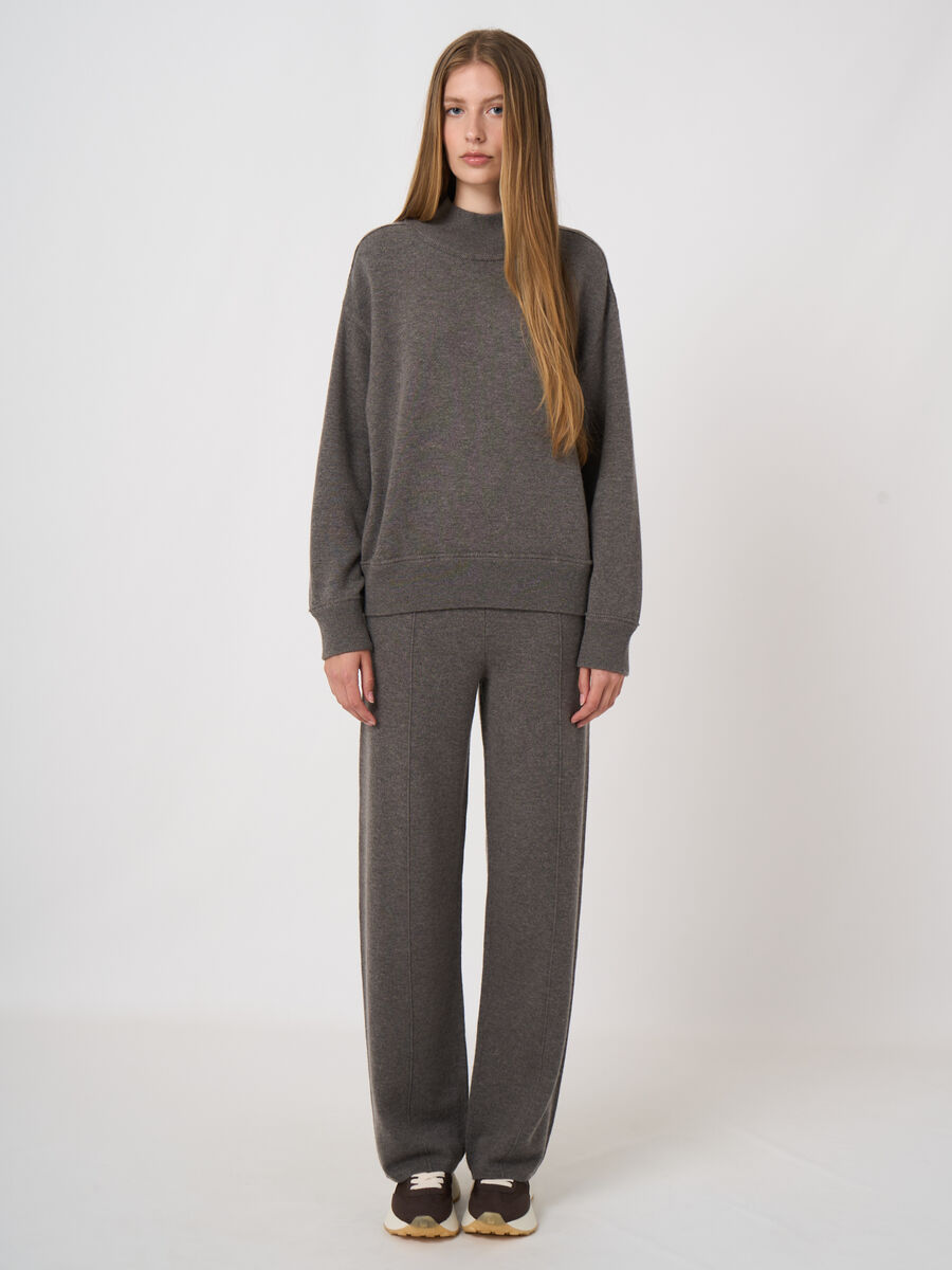 Woll-Kaschmir-Terry-Pullover mit Mock Neck image number 3