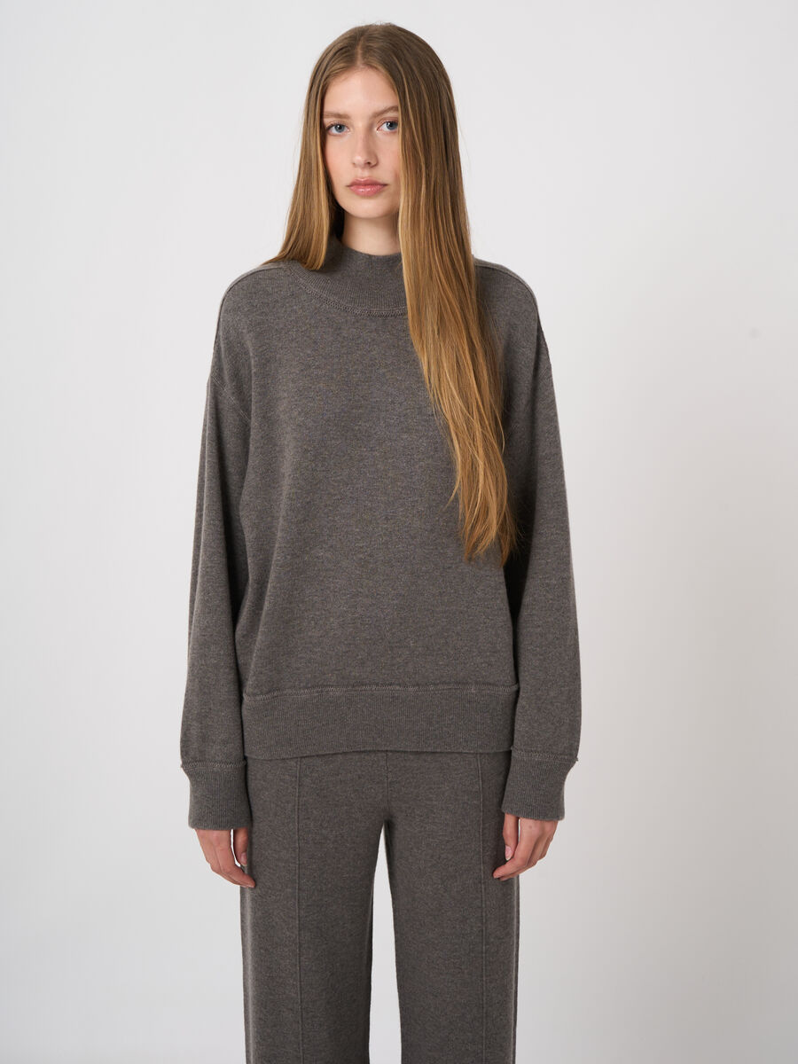 Woll-Kaschmir-Terry-Pullover mit Mock Neck image number 5