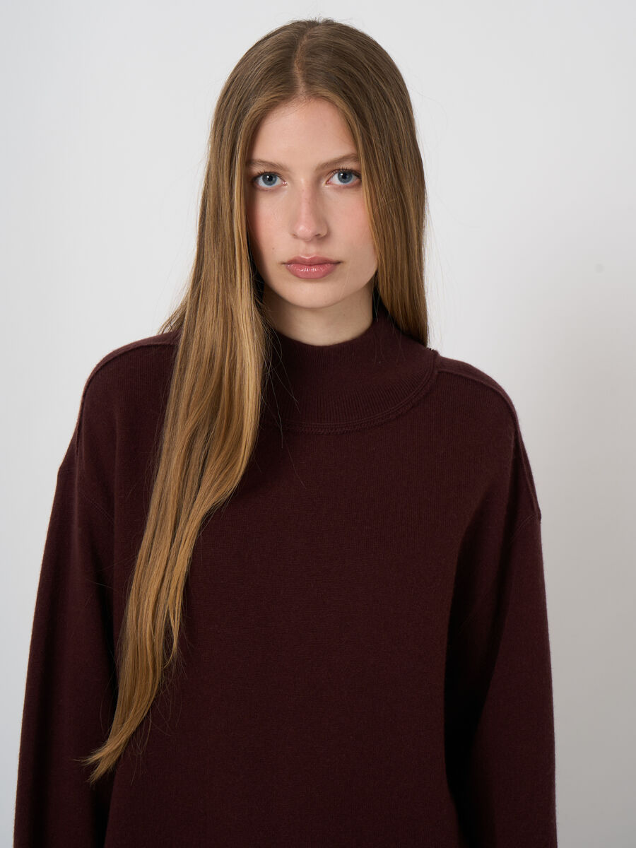 Woll-Kaschmir-Terry-Pullover mit Mock Neck image number 1