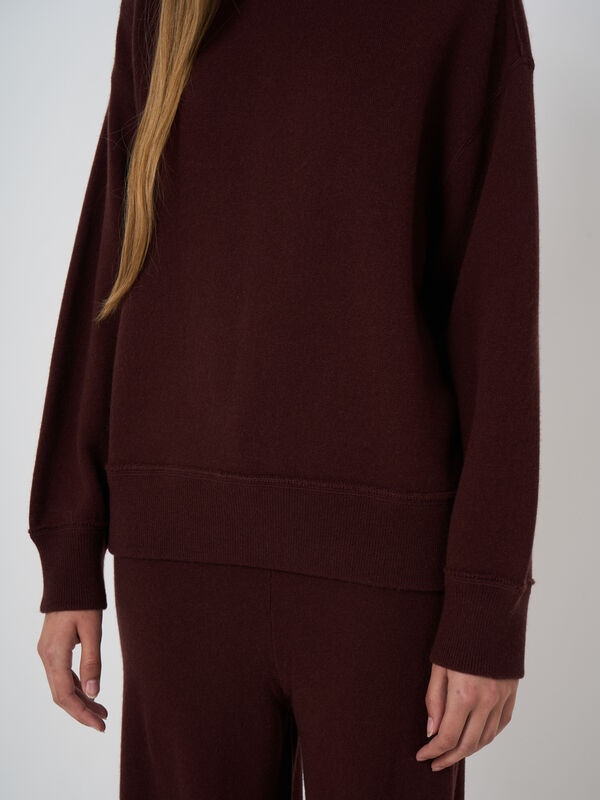 Woll-Kaschmir-Terry-Pullover mit Mock Neck image number 2