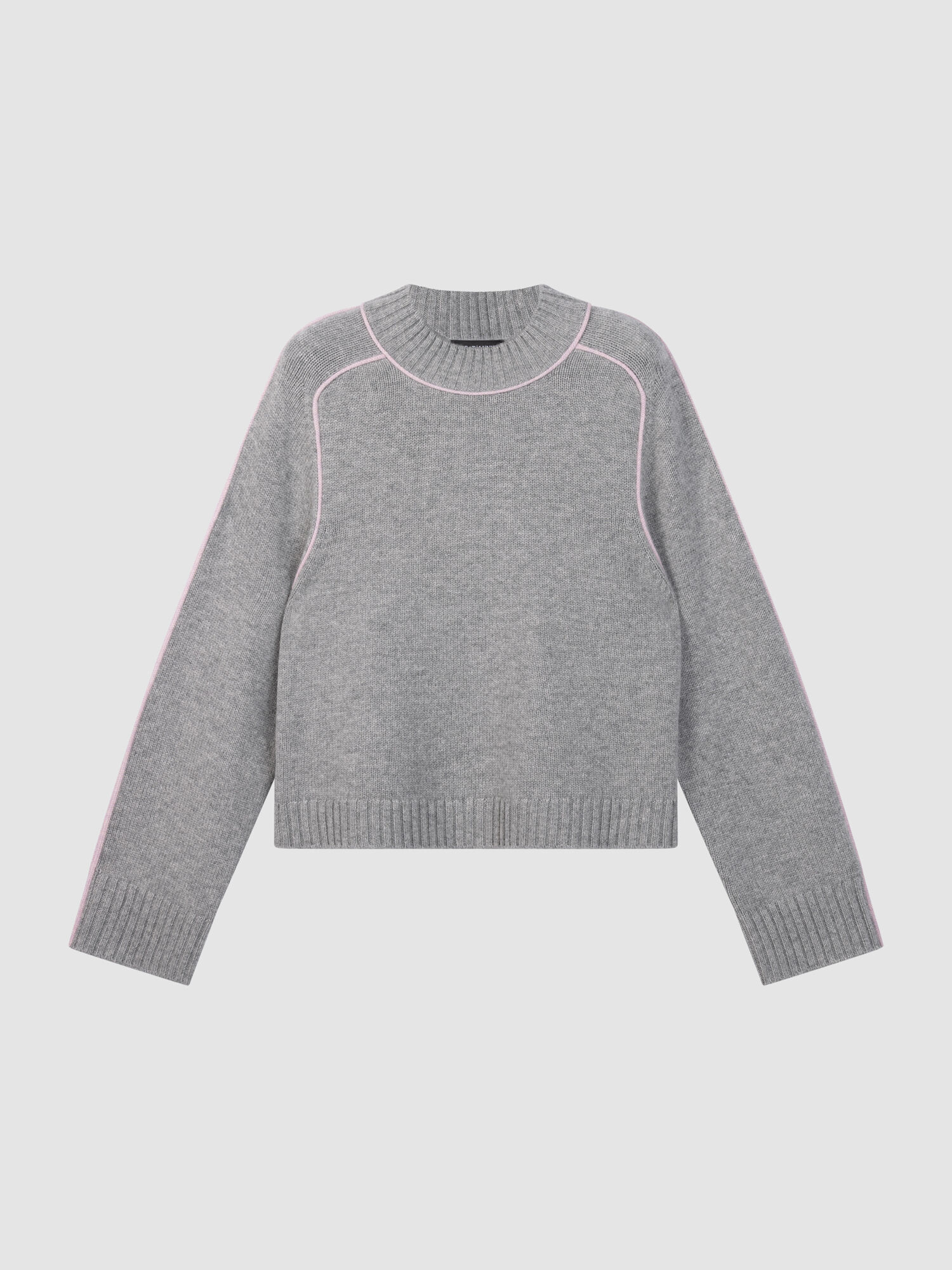Wol-kasjmier trui met contrastdetails
