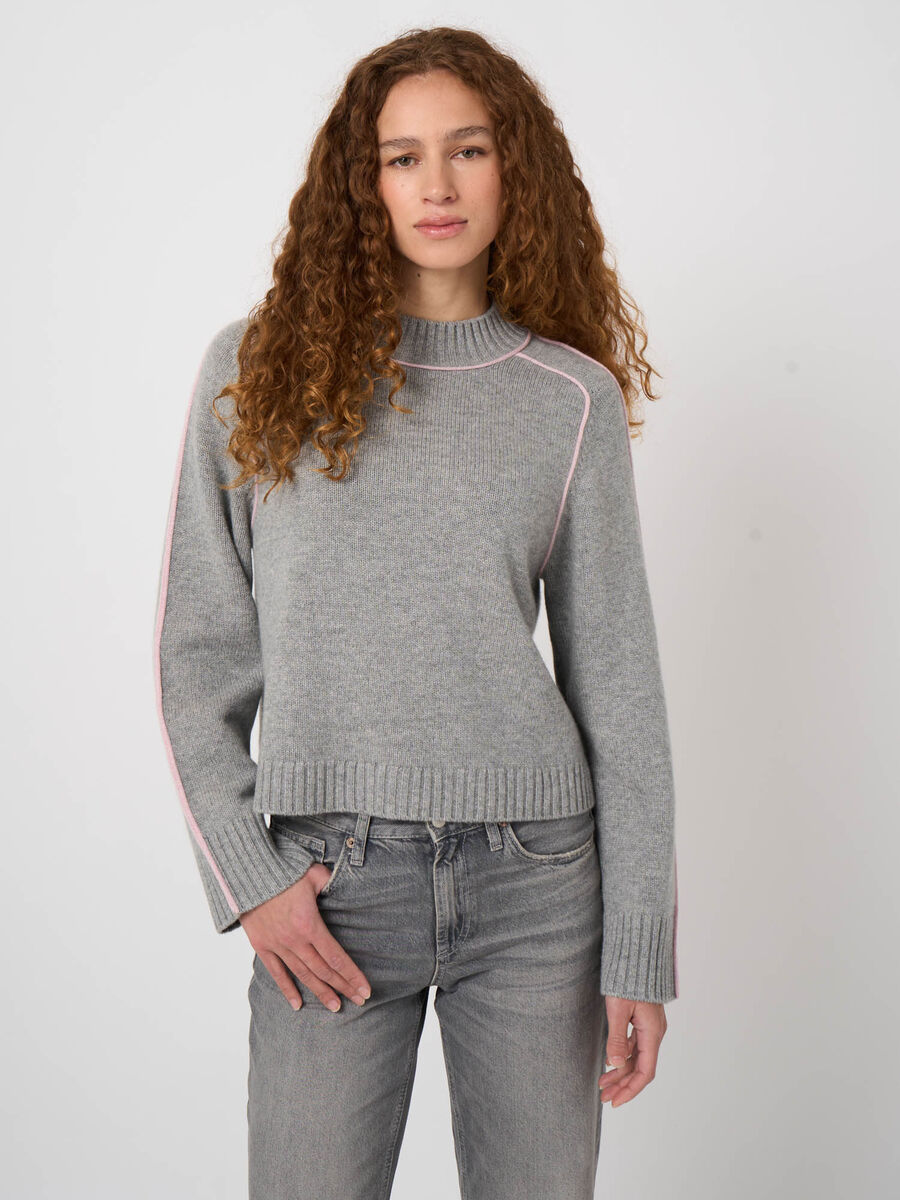 Woll-Kaschmir-Pullover mit Kontrastdetails image number 6