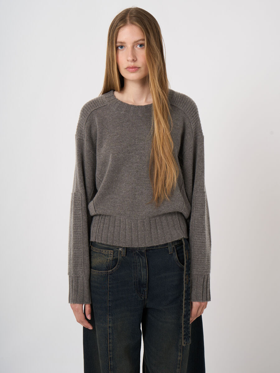 Woll-Kaschmir-Pullover mit Batwing&auml;rmeln image number 1