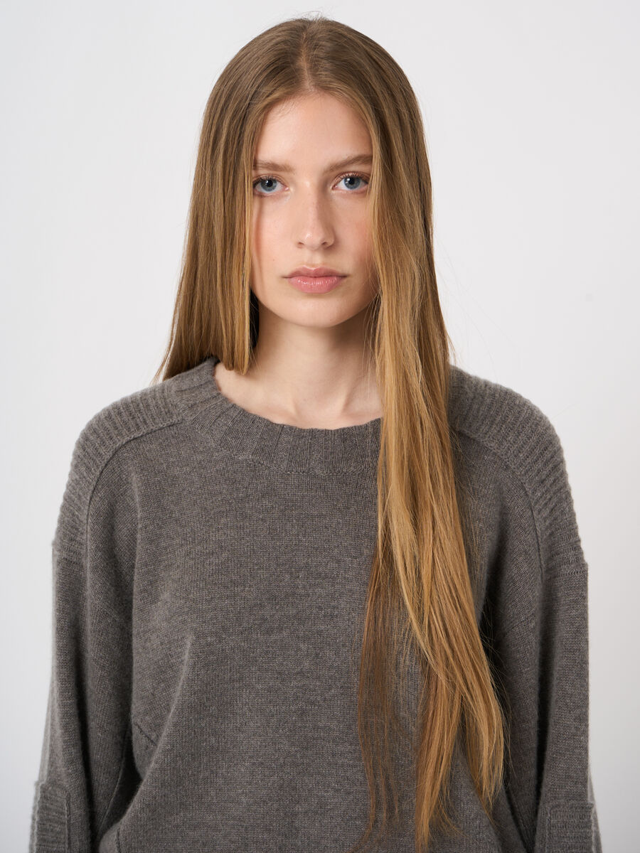 Woll-Kaschmir-Pullover mit Batwing&auml;rmeln image number 2