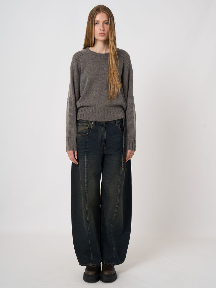 Woll-Kaschmir-Pullover mit Batwing&auml;rmeln image number 4
