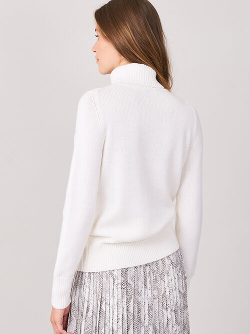 Chunky knit merino wool turtleneck