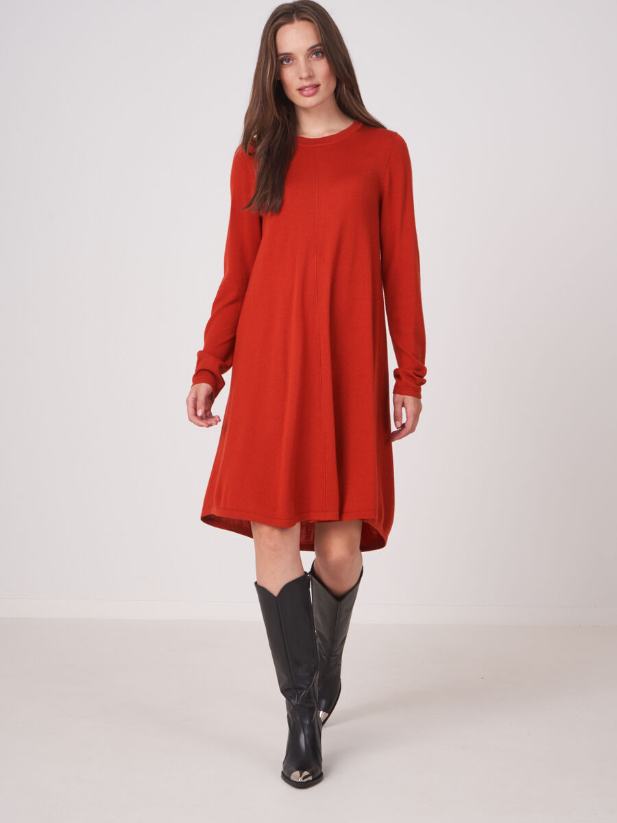 Robe a-line en laine mérinos — élégance réchauffante image number 60