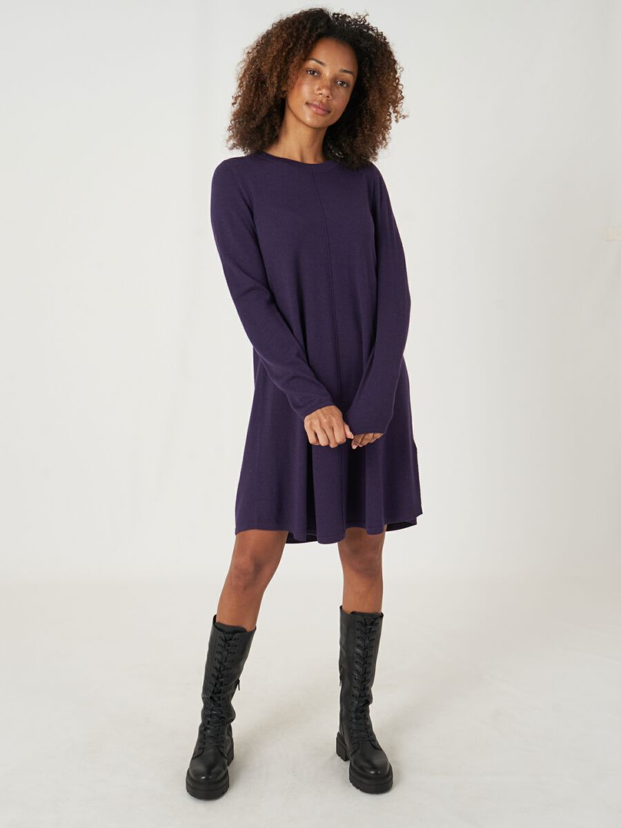 Robe a-line en laine mérinos — élégance réchauffante image number 46