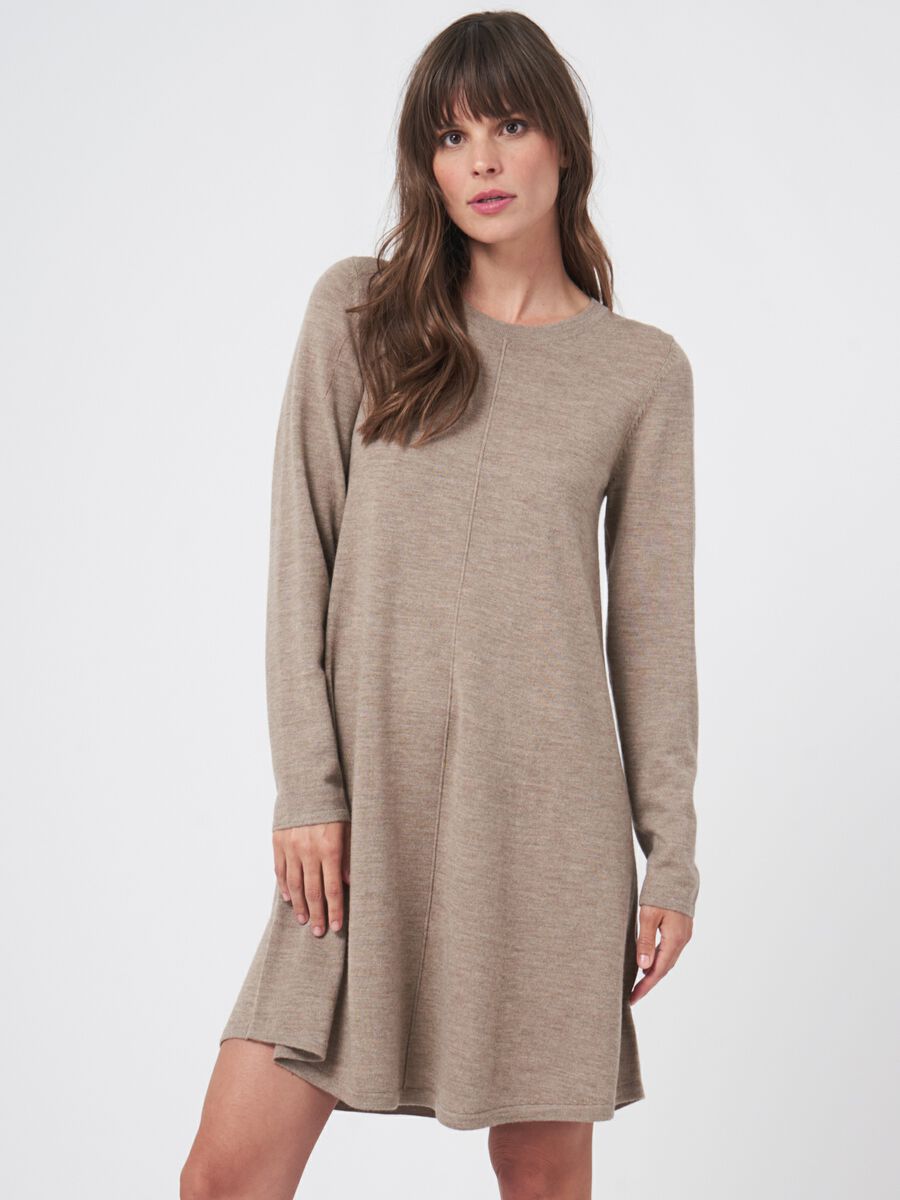 A-line knitted merino wool dress image number 0