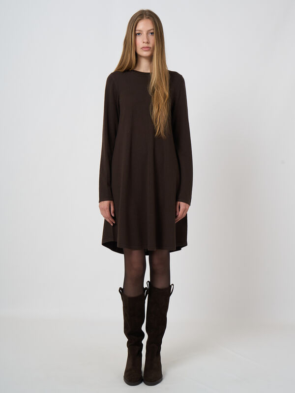 A-Linien-Strickkleid aus extrafeiner Merinowolle image number 0