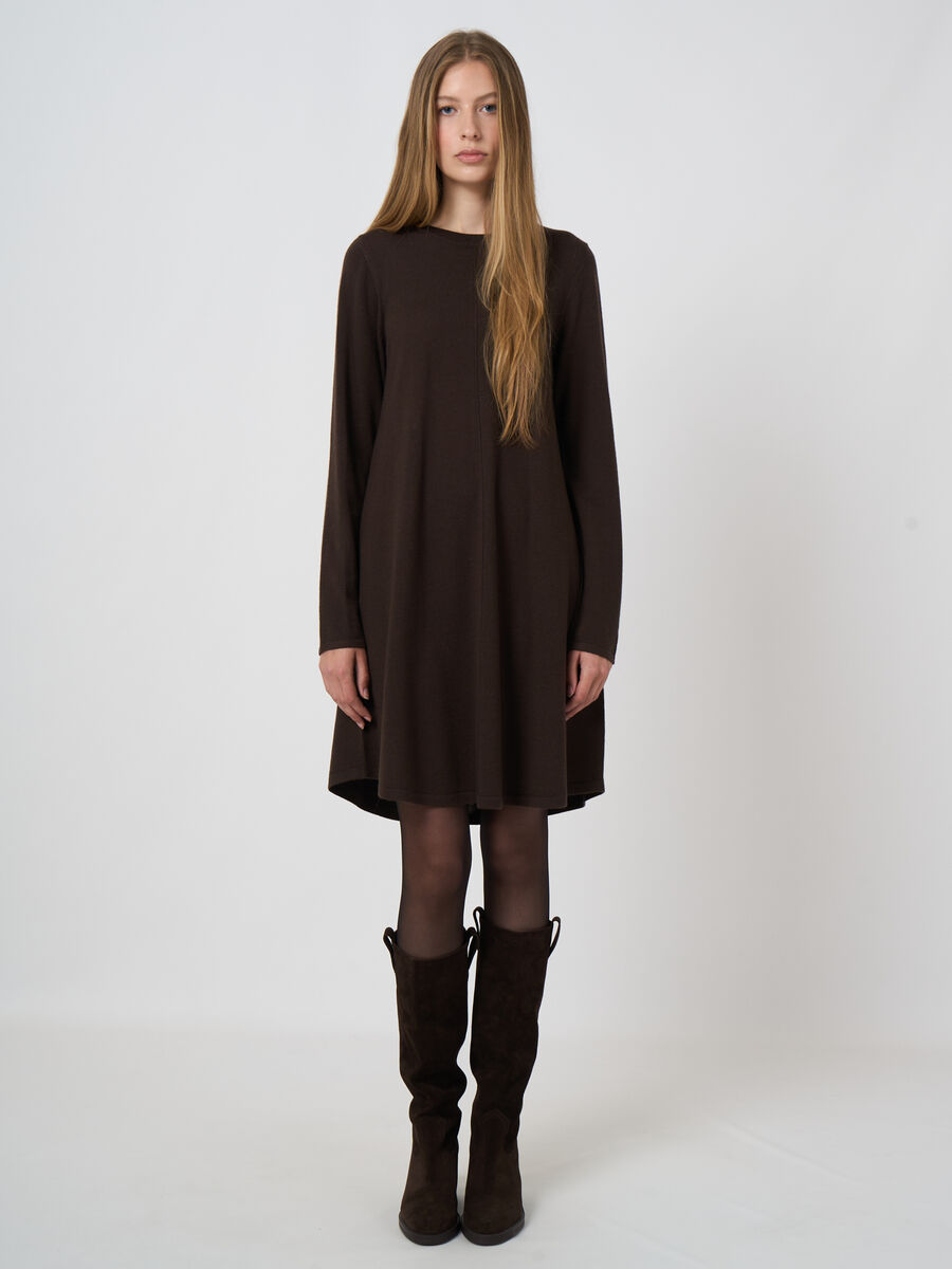 A-Linien-Strickkleid aus extrafeiner Merinowolle image number 0