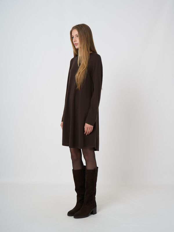 A-Linien-Strickkleid aus extrafeiner Merinowolle image number 1