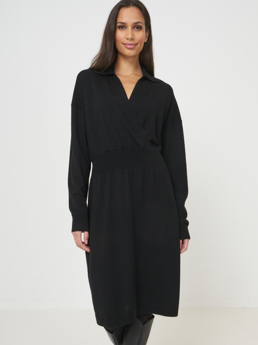 Knitted dress with wrap front image number 0