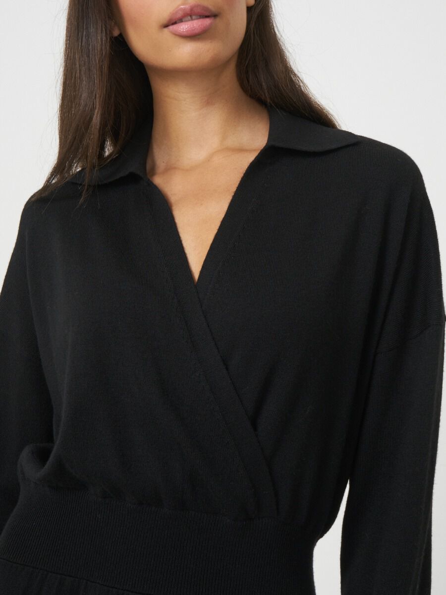 Knitted dress with wrap front image number 2