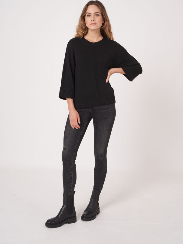 3/4-&Auml;rmel-Pullover aus Merinowolle image number 5