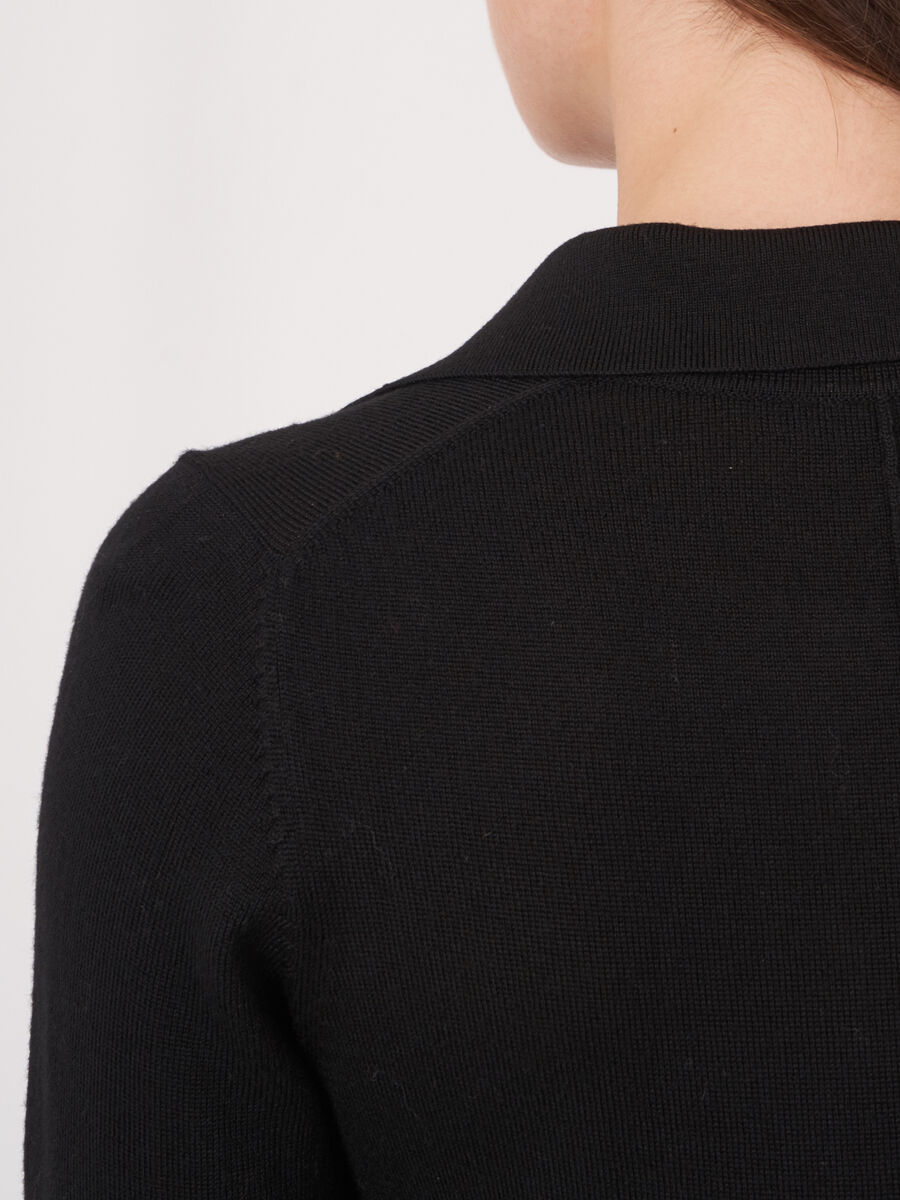 Merino wool dress with polo neck image number 3