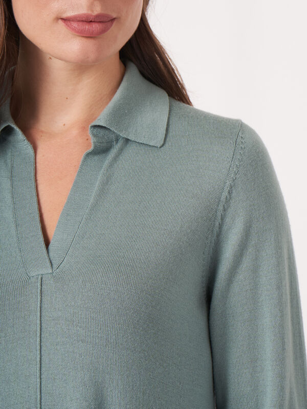 Robe en laine m&eacute;rinos &agrave; col polo image number 2