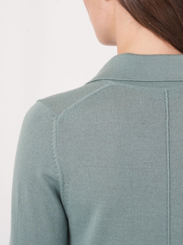 Robe en laine m&eacute;rinos &agrave; col polo image number 4