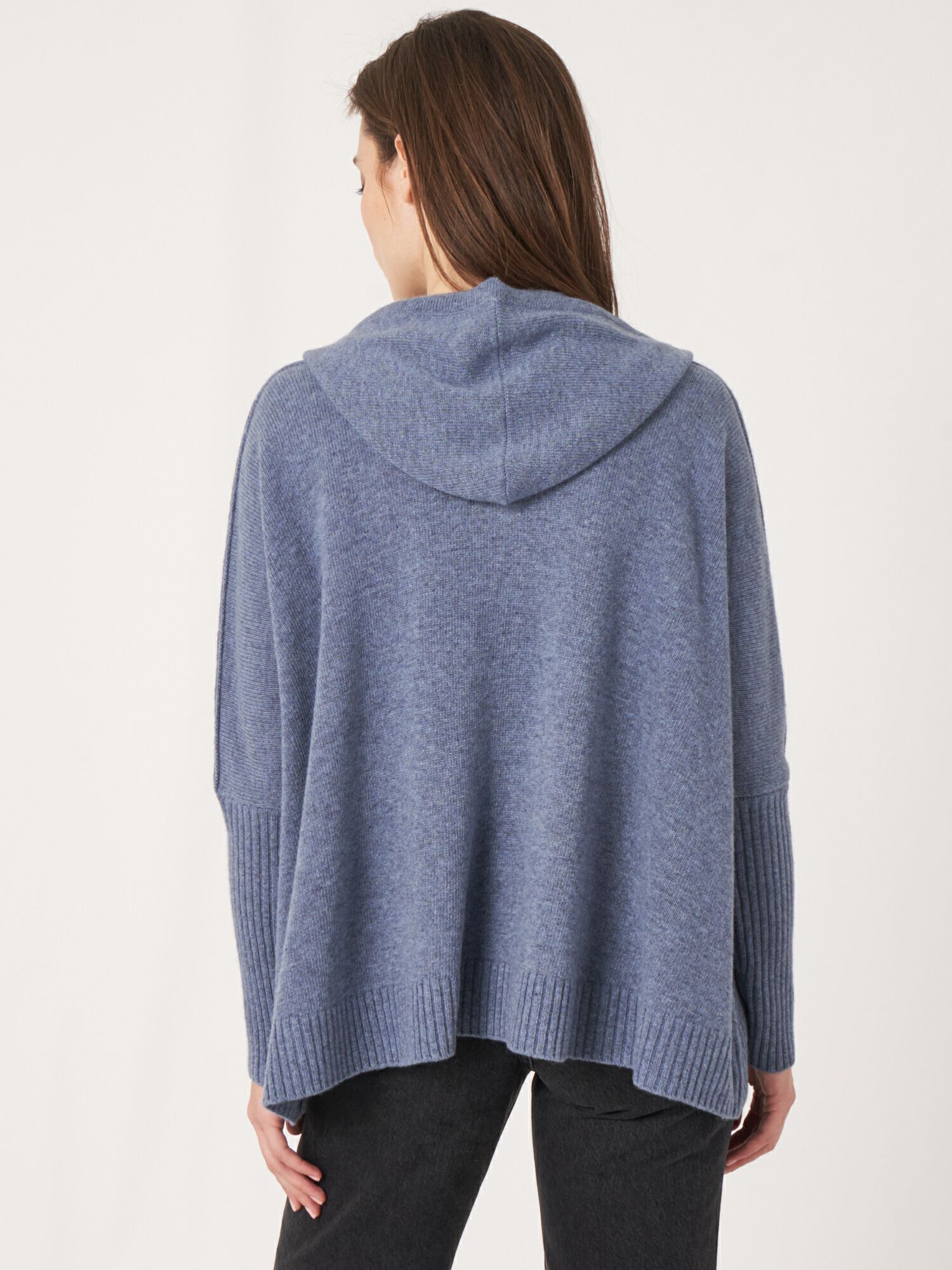 Casual knitted zip up hoodie