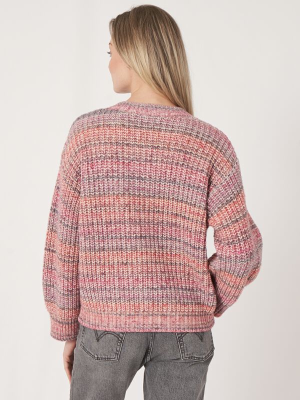 Pull space dye à encolure boutonnée image number 2