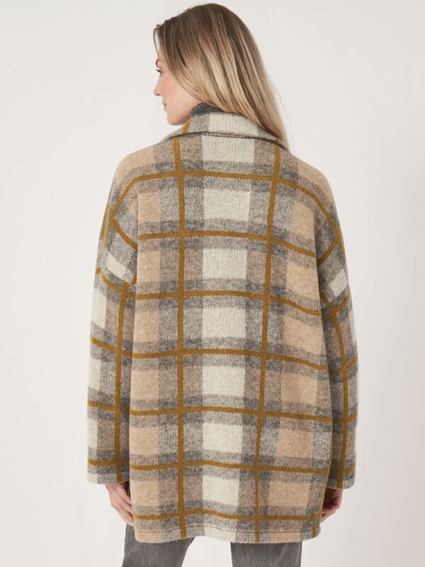 Check pattern coatigan image number 2