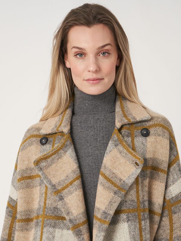 Check pattern coatigan image number 3