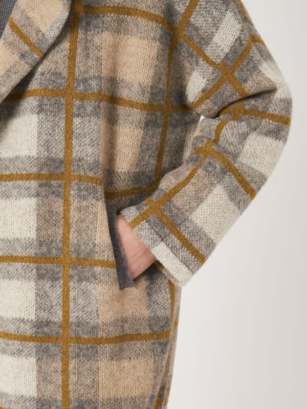 Check pattern coatigan image number 4