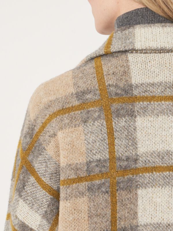 Check pattern coatigan image number 5