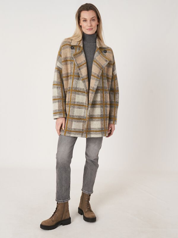 Check pattern coatigan image number 6