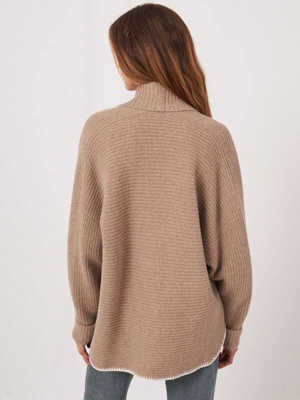 Rippstrick-Cardigan mit breitem Schalkragen image number 4