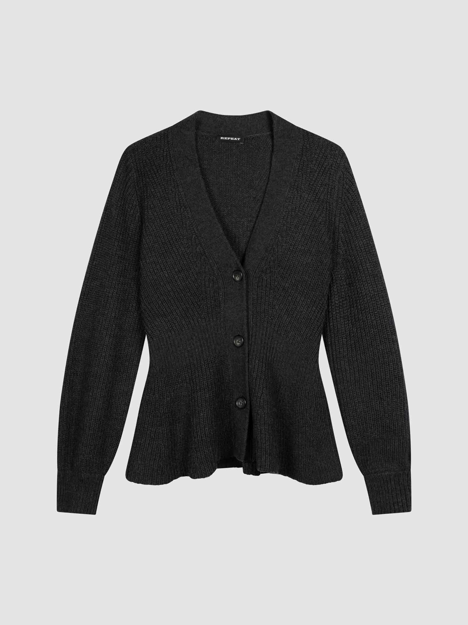 Peplum cardigan sweater best sale