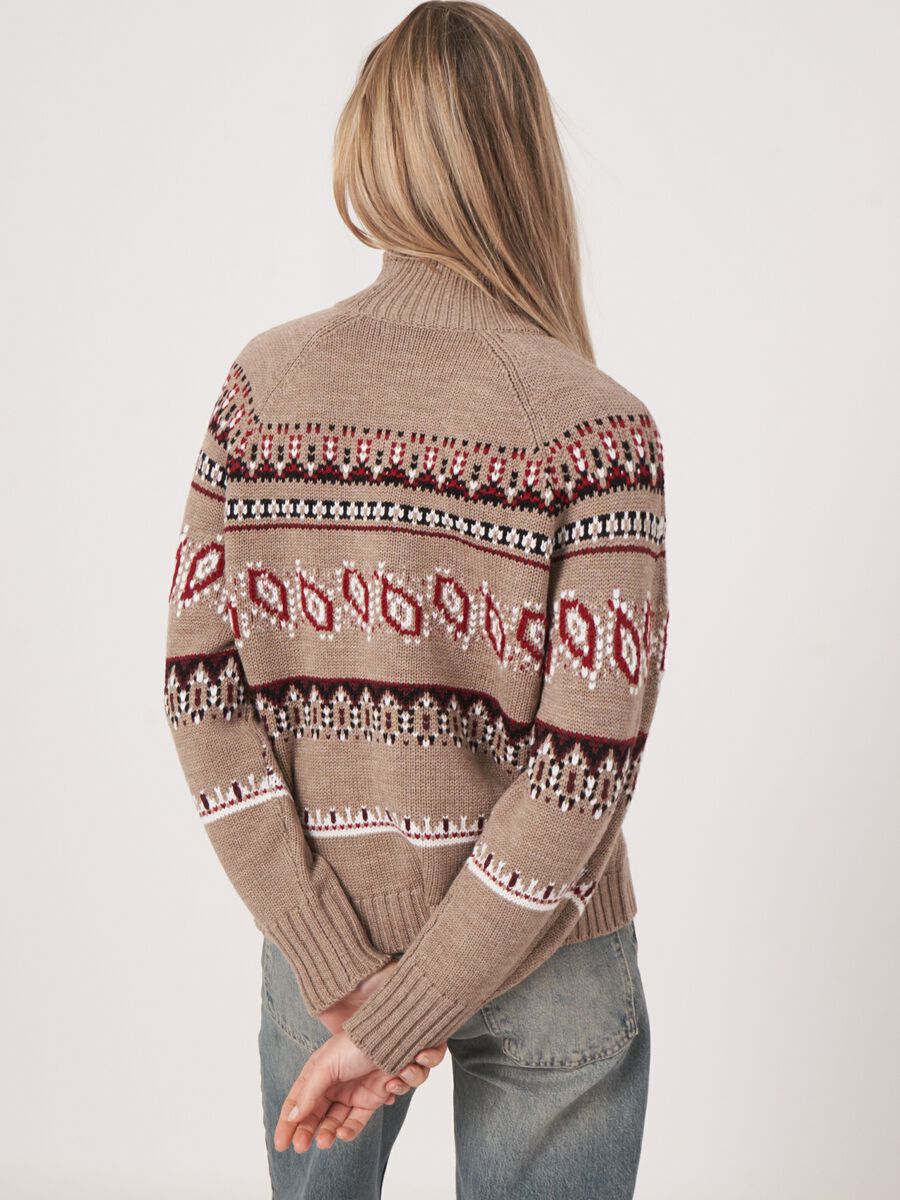 Intarsien-Strickpullover aus Merinowolle image number 4