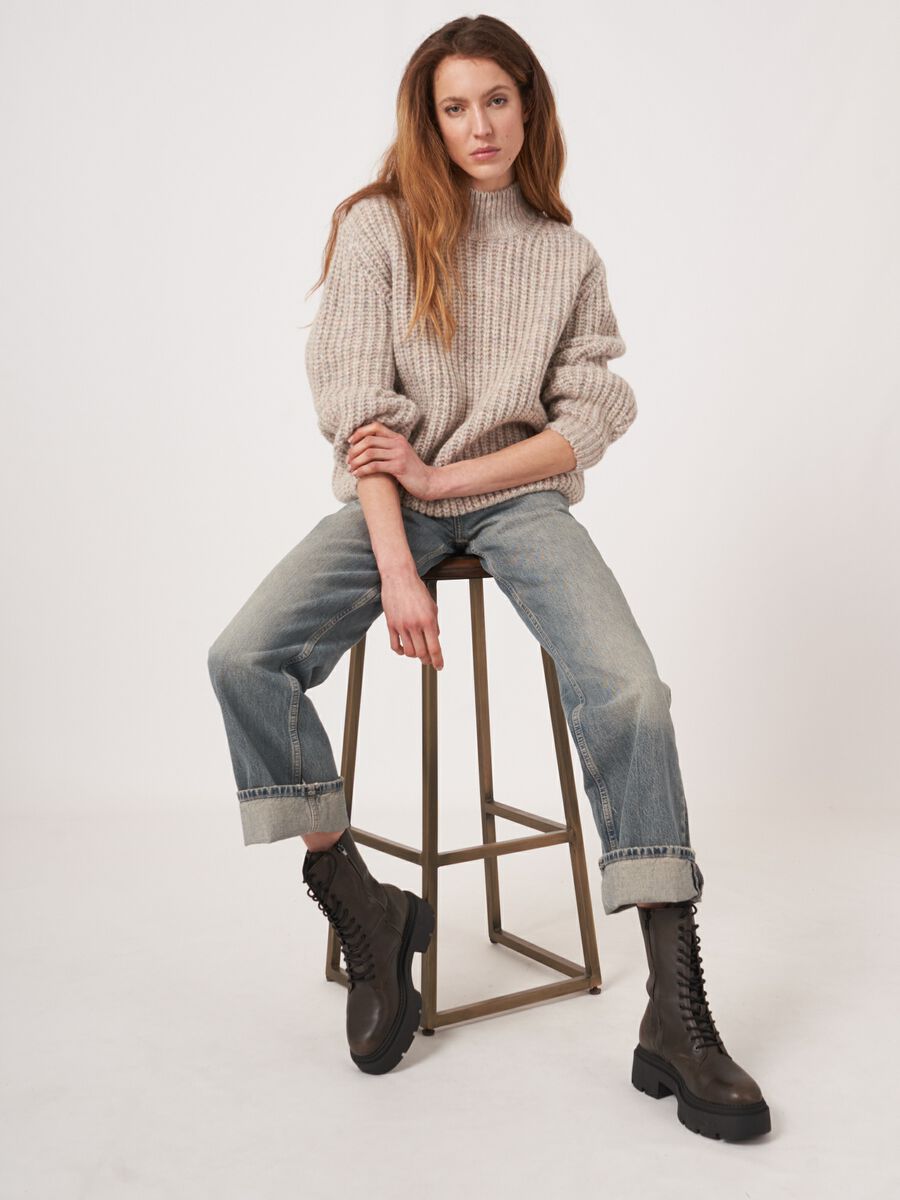 Dikke ribgebreide trui image number 2