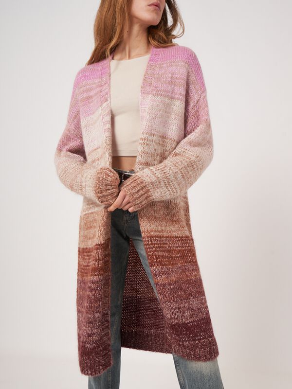 Halflang meerkleurig gestreept vest image number 3