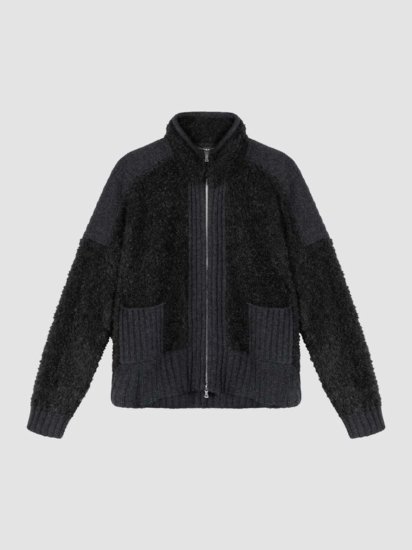 Vest met rits van alpaca wolmix image number 0