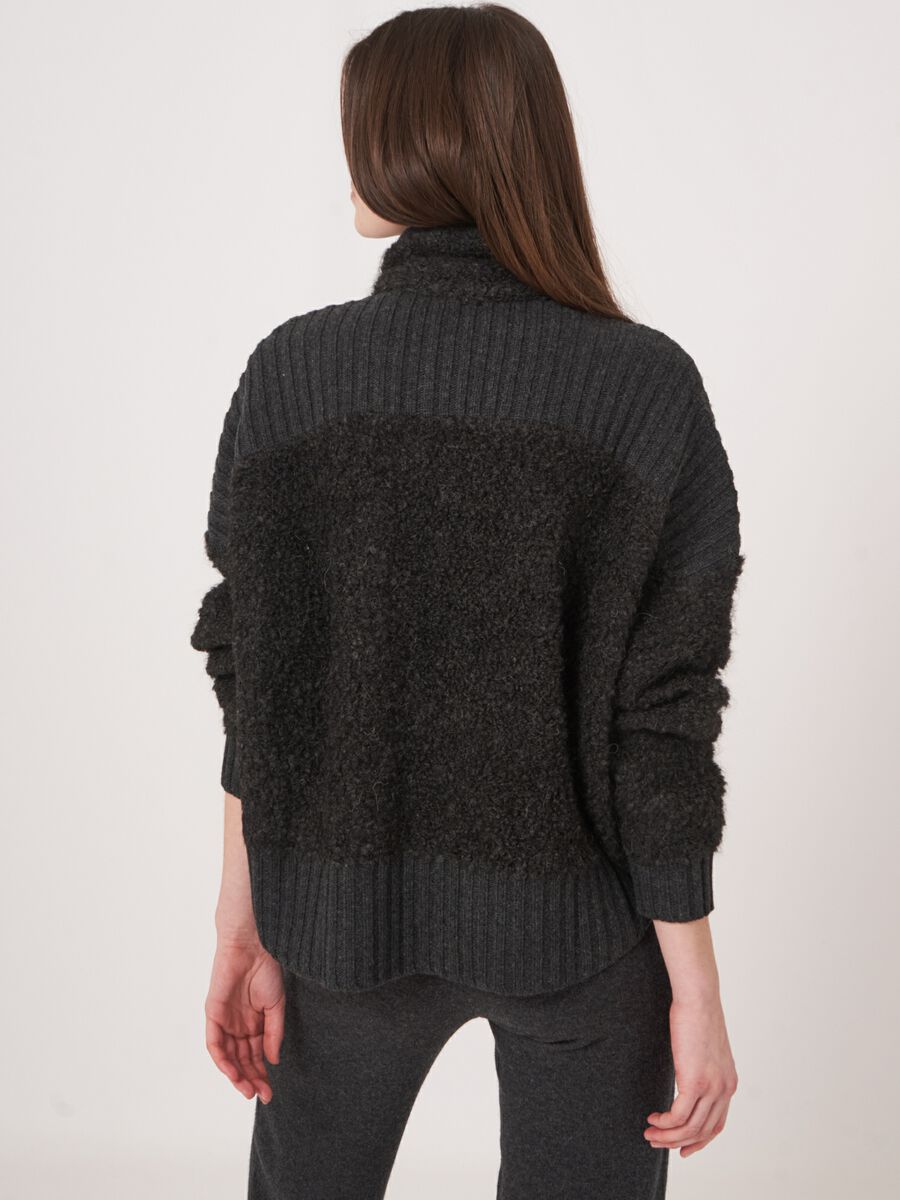 Vest met rits van alpaca wolmix image number 3