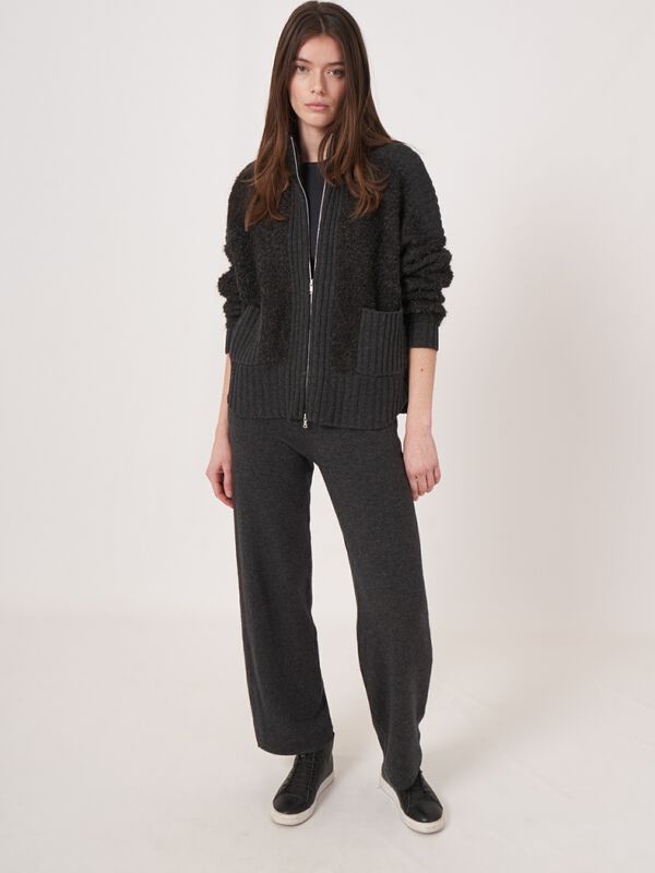 Vest met rits van alpaca wolmix image number 5