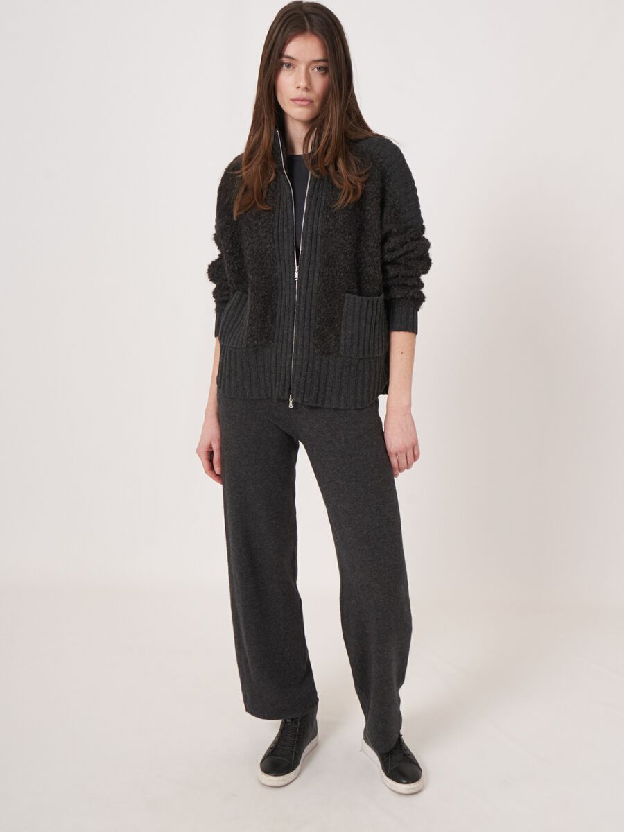 Vest met rits van alpaca wolmix image number 5