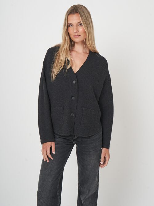Oversized vest van extra fijne merinowol - comfort & klasse