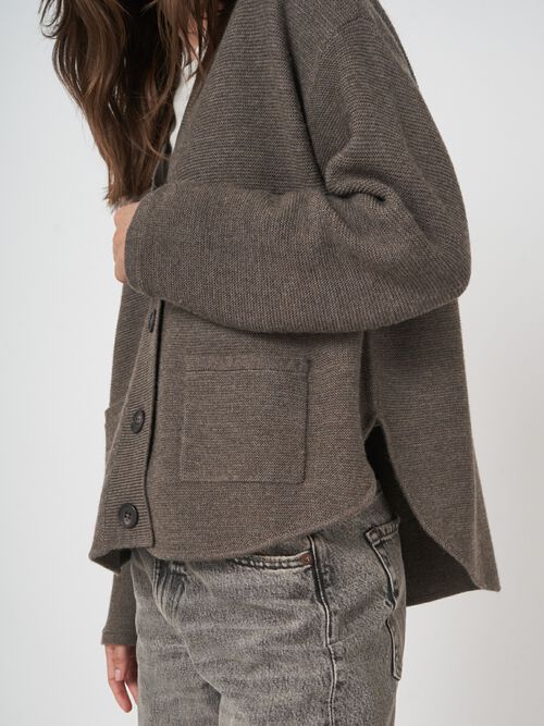 Oversized vest van extra fijne merinowol - comfort & klasse